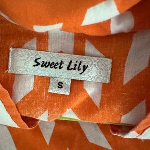 orange and white tunic top cotton